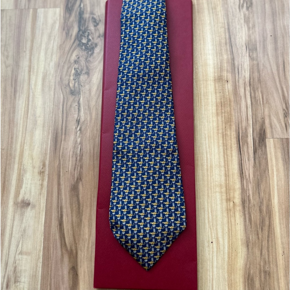 Salvatore Ferragamo Necktie with BOX Cheetah